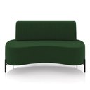 Ver imagem 5 de Sofá 2 Lugares Living 135cm Pé Ferro Pto Maraú Veludo Verde K01 - D'Rossi