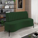 Ver imagem 2 de Sofá 2 Lugares Living 135cm Pé Ferro Pto Maraú Veludo Verde K01 - D'Rossi