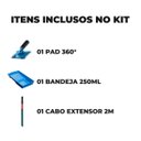 Ver imagem 2 de Pad para Pintura Acabamento Cantos em Parede + Bandeja 250ml + Cabo Extensor Telescópico 2m