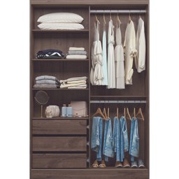 Guarda Roupa Oasis Solteiro 2 portas de Correr c/ Espelho Santos Andira - 3