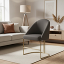 Ver imagem 4 de Cadeira Poltrona Estofada Decorativa Lua Premium:cinza Grafite