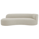Ver imagem 1 de Recamier Orgânico Curvo Sala 2 Lugares Lado Esquerdo Tokyo 140cm Linho Bege - Incasa Decor