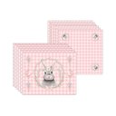 Ver imagem 1 de Kit Jogo Americano + Guardanapo Páscoa Rosa Xadrez - 6 Peças