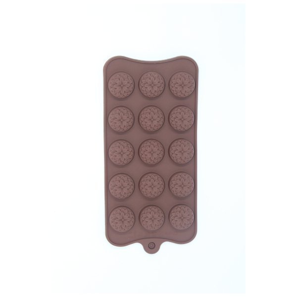 forma cupcake antiaderente 15 cavidades silicone chocolate - 1
