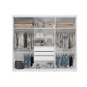 Guarda Roupa 6 Portas e 3 Gavetas Sumatra Branco - Demóbile - 4