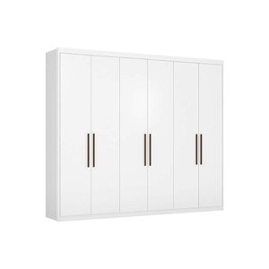 Guarda Roupa 6 Portas e 3 Gavetas Sumatra Branco - Demóbile