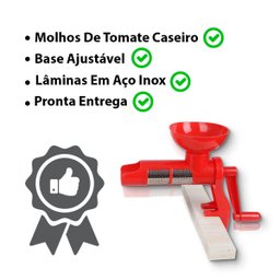 Maquina Manual Para Molho De Tomate Caseiro Espremedor Fácil - 4