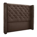 Ver imagem 1 de Cabeceira Decorativa King Size 2,19M Loewe Veludo Marrom - Gran Belo