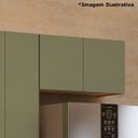 Ver imagem 5 de Armário Aéreo Geladeira 100% MDF 80 cm 2 Portas Lótus Carvalho/Verde
