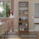 Ver imagem 5 de Kit Balcão + Cristaleira 70cm Rustic/branco Glamy Madesa 01
