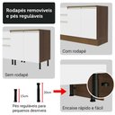 Ver imagem 6 de Kit Balcão + Cristaleira 70cm Rustic/branco Glamy Madesa 01