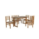 Ver imagem 6 de Conjunto Sala de Jantar Elisa em Madeira Maciça 6 Cadeiras Linho Fendi