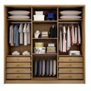Ver imagem 2 de Guarda Roupa Casal 3 Portas 8 Gavetas Arezzo - Móveis Novo Horizonte - Cumaru