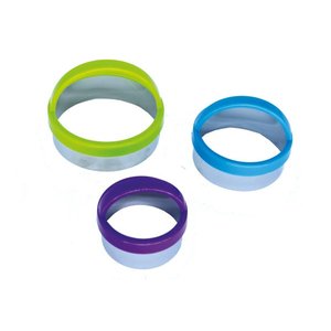 cortador de biscoito Molde redondo circulo doces Kit 3 Peças