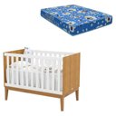 Ver imagem 1 de Berço Americano Unique Freijó Branco Soft Eco Wood com Colchão Ortobom - Matic