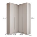 Ver imagem 2 de Guarda-Roupa Casal Modulado Viena 4 Portas 4 Gavetas Branco - Panorama Móveis