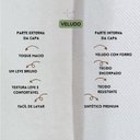 Ver imagem 3 de Kit 2 Capas para Almofada Drapeada em Veludo Retangular 60x40