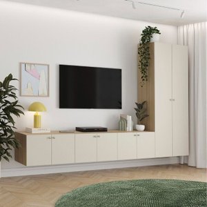 Estante Home 4 Módulos 8 Portas 1 Kit Prateleira Frame Cabecasa MadeiraMadeira 