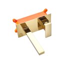 Ver imagem 2 de Torneira Banheiro Lavabo Parede Monocomando Misturador Dourada Demima