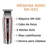 Maquininha Cortador de Cabelo Pezinho Kemei Km-032 110v/220v - 5