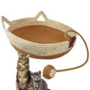 Ver imagem 1 de Cama de Gato Arranhador Cestinho Felino Cao Pet Caminha Rasqueavel Bolinha Brinquedo Animais Domesti
