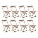 Ver imagem 1 de Kit 8 Cadeiras Dobrável 100% Madeira Maciça Ypê Ideal para Áreas Externas e Internas Natural