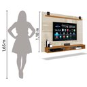 Ver imagem 2 de Painel para Tv até 65" com Prateleira 1,80m Cedro/off White