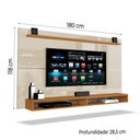 Ver imagem 4 de Painel para Tv até 65" com Prateleira 1,80m Cedro/off White