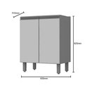 Ver imagem 5 de Balcão 02 Portas 60cm Cozinha évelin Henn Duna Cristal
