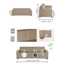 Ver imagem 3 de Sofá Aracaju Living com 4 Lugares 2.20 MT Linho Corriente Sofatec
