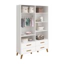Ver imagem 2 de Guarda-roupa Ayla 4 Portas + 4 Gavetas - Branco