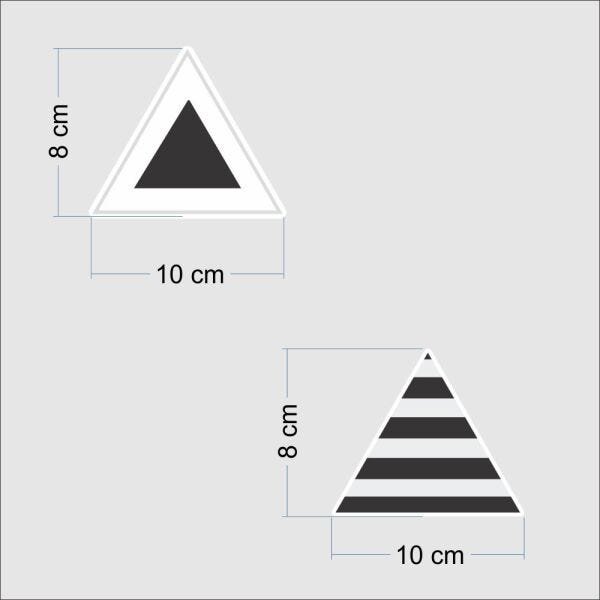 Kit 2 Pecas - Adesivo Destacável Triângulos Preto - 3