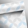 Kit 2 Pecas - Papel de Parede Círculos Clear Azul e Cinza - 0,58 x 3,00M - 2