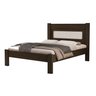 Cama de Casal para Quarto Tradicional Clara Estilo Moderna Mdf com Estrado Madeira Chocolate - 2