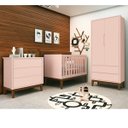 Ver imagem 2 de Cômoda Retro Square 3 Gavetas com Pé em Madeira – Rosa