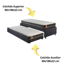 Ver imagem 7 de Bicama Box Solteiro Linho Cinza 88x188 com Colchão Bogotá Molas Ultralastic Inducol