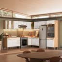 Ver imagem 2 de Cozinha Modulada 9 Peças 17018 Freijo Off White Cristal Nicioli