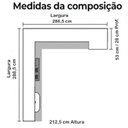 Ver imagem 3 de Cozinha Modulada 9 Peças 17018 Freijo Off White Cristal Nicioli
