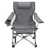 Cadeira de Camping Dobravel Retratil Praia Portatil Verao com Apoio de Braços e Pernas Piquenique Bo - 5