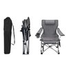 Cadeira de Camping Dobravel Retratil Praia Portatil Verao com Apoio de Braços e Pernas Piquenique Bo - 6