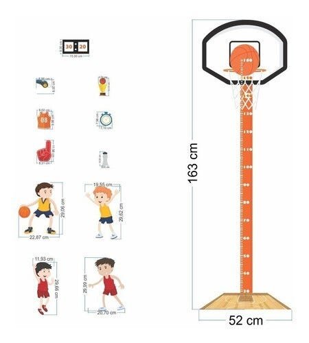 Isca Régua de Crescimento Infantil - Basquete - 5