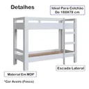 Ver imagem 5 de Beliche Infantil Slim Branco - Completa Móveis