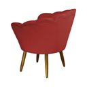 Ver imagem 3 de Conjunto 2 Poltronas Pétala Decorativa Estofada Suede Vermelho - Incasa Decor