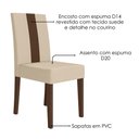 Ver imagem 6 de Mesa de Jantar Kate com 4 Cadeiras Estofadas Linea Suede Amendoa Poliman