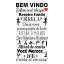 Ver imagem 2 de Adesivo de Parede Decorativo Frase Motivacional Bem Vindo Yoga