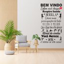 Ver imagem 1 de Adesivo de Parede Decorativo Frase Motivacional Bem Vindo Yoga