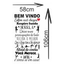 Ver imagem 3 de Adesivo de Parede Decorativo Frase Motivacional Bem Vindo Yoga