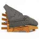 Ver imagem 1 de Sofá Cama Casal Futon Tokio Cinza Madeira Maciça Cor Mel