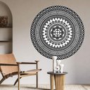 Ver imagem 1 de Adesivo de Parede Mandala Cor Única 41-Grande 80x80cm