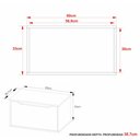Ver imagem 3 de Gabinete Banheiro Suspenso 60cm com 1 Porta Multimóveis CR10123 Amêndoa/Branco